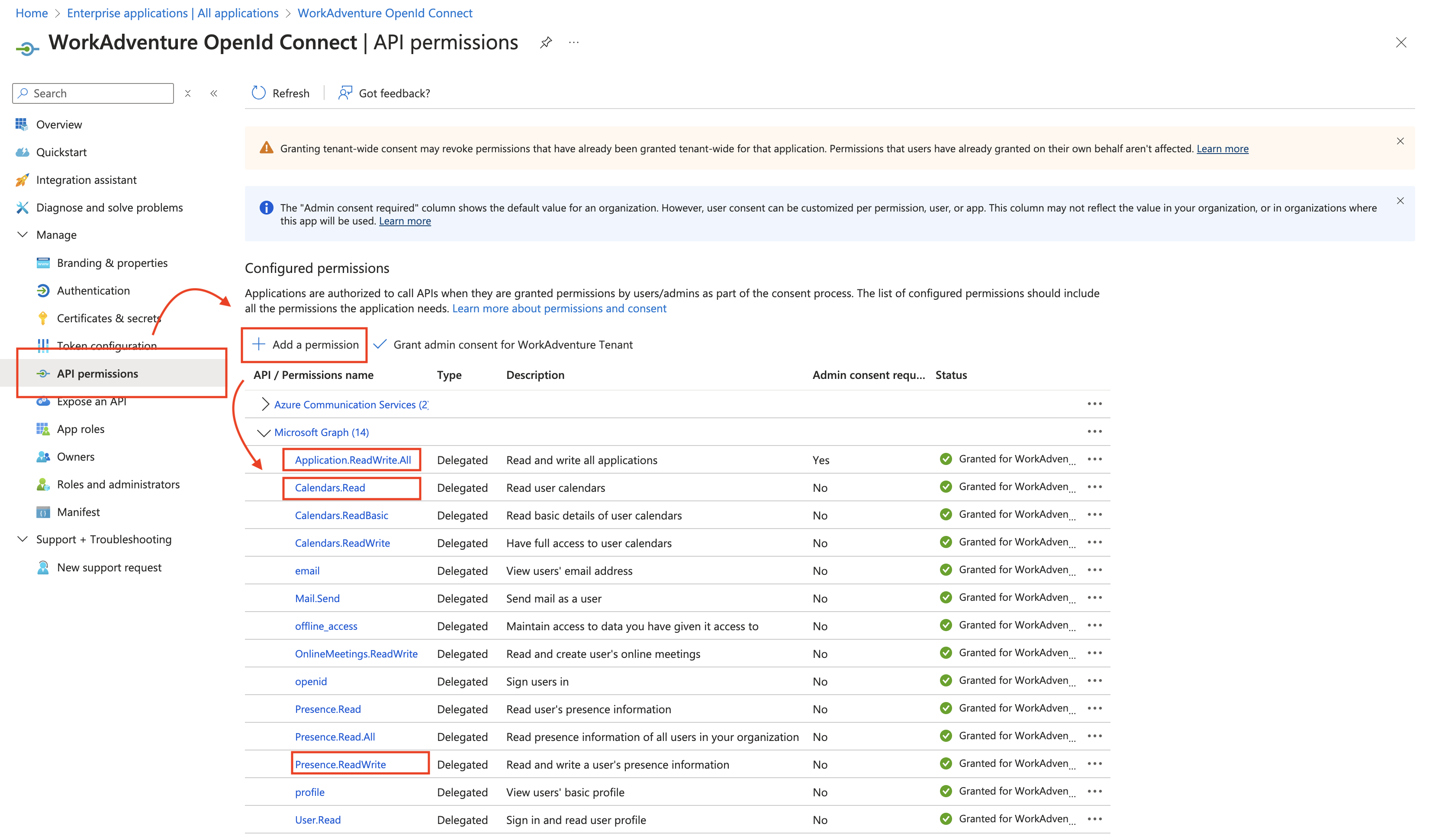 2 - Azure SSO Application API Permission