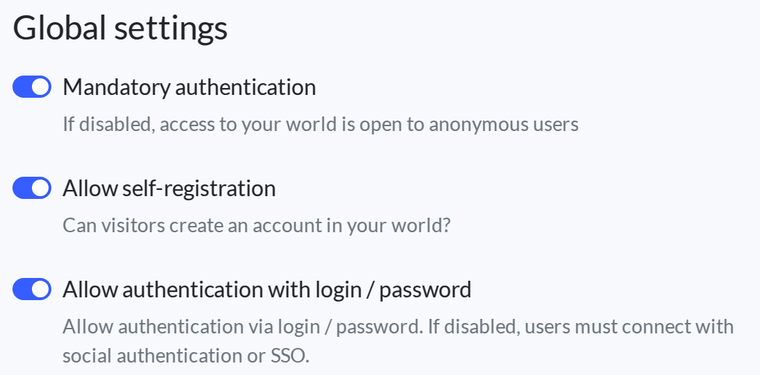 Mandatory authentication and self-registration, both turned on