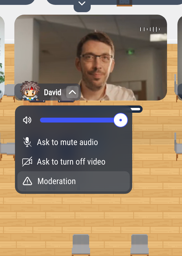 The menu of David's video