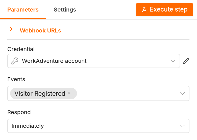 The WorkAdventure Trigger, on Visitor Registered