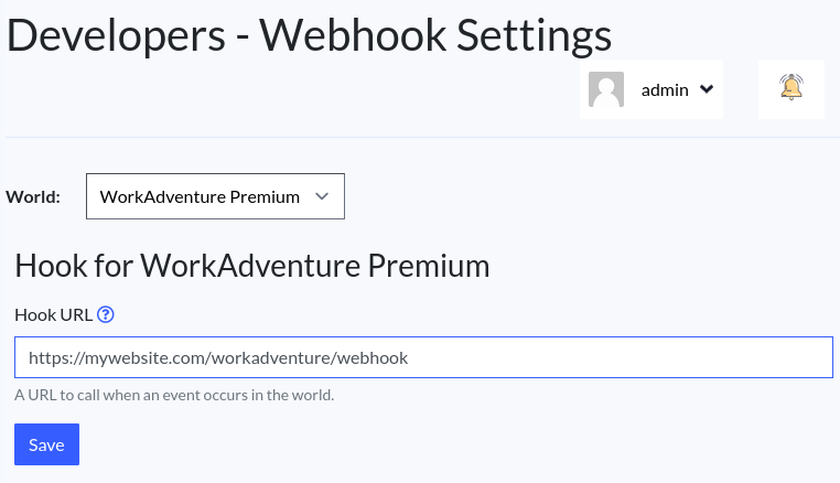 Webhook Settings